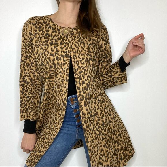 Carl Anderson leopard one button animal jacket medium - Picture 3 of 8